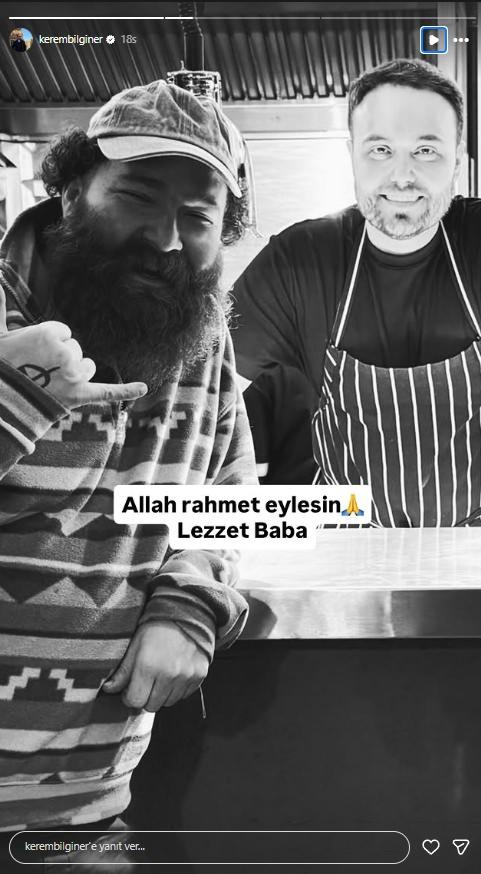 <p><span style="color:#B22222"><strong>KEREM BİLGİNER</strong></span></p>

<p><span style="color:#800080"><strong>"Allah rahmet eylesin lezzet baba."</strong></span></p>
