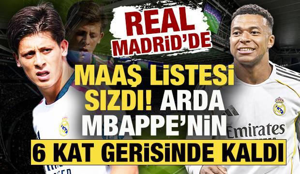 <p>İspanyol devi Real Madrid'in 2026-2027 maaş b&uuml;t&ccedil;esi sızdı. Milli yıldız Arda G&uuml;ler'in maaşı, takımın s&uuml;per starı Kylian Mbappe'nin maaşının 6 kat gerisinde kaldı.</p>

<p>&nbsp;</p>
