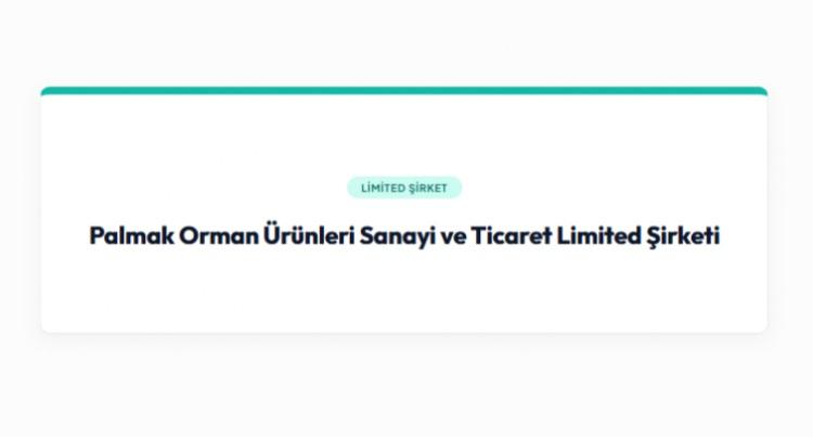 <p>Palmak Orman &Uuml;r&uuml;nleri Sanayi ve Ticaret Limited Şirketi,</p>

<p>&nbsp;</p>
