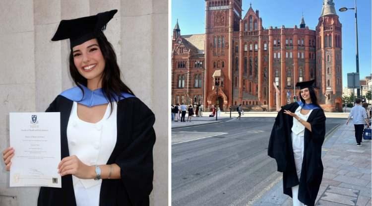 <p>&Uuml;nl&uuml; oyuncu Yasemin Yazıcı, kariyerindeki başarısını akademik hayatına da taşıdı. İngiltere'deki Liverpool &Uuml;niversitesi'nde psikoloji alanında y&uuml;ksek lisans eğitimini tamamlayan Yazıcı, mezuniyet t&ouml;reninden paylaştığı karelerle b&uuml;y&uuml;k başarısını duyurdu.</p>
