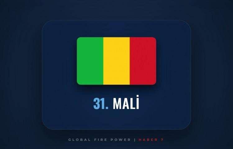 <p><span style="color:#B22222"><strong>31)&nbsp; MALİ</strong></span></p>

