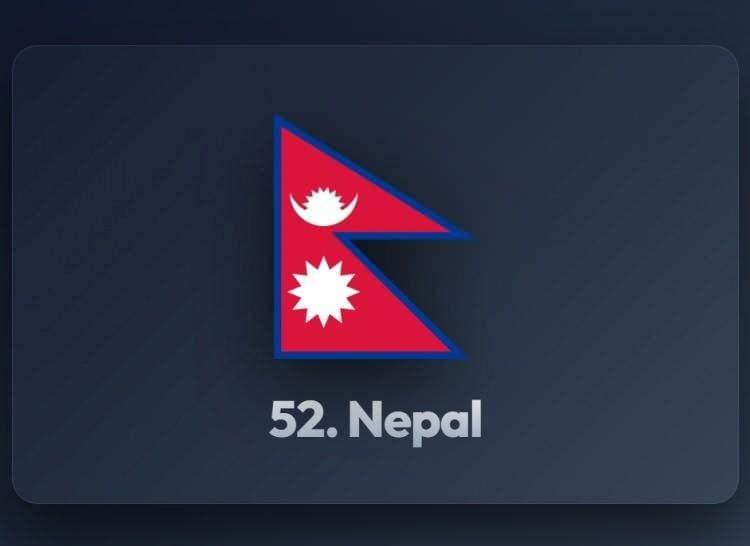 <p><span style="color:#B22222"><strong>52)&nbsp; NEPAL</strong></span></p>
