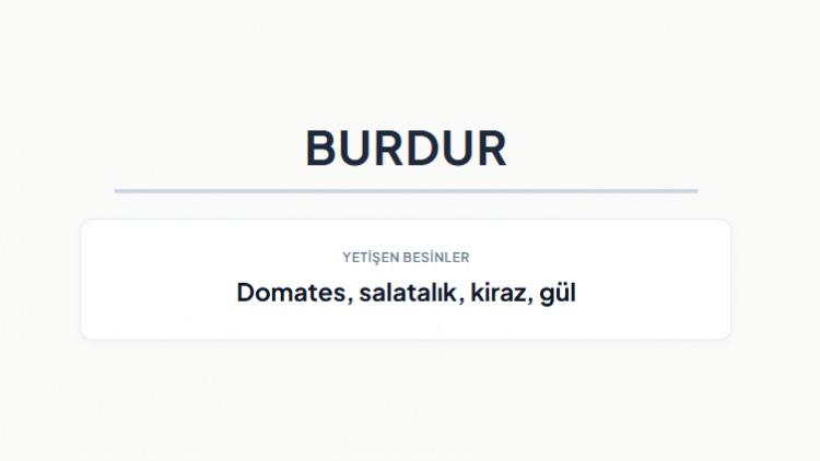 <p><strong>BURDUR&nbsp;</strong></p>
