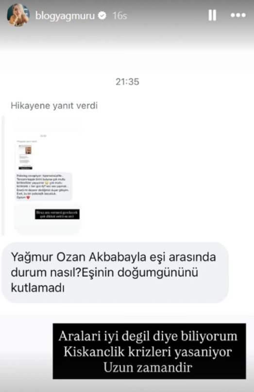 <p>Blogyağmuru iddiasında &ccedil;iftin arasının iyi olmadığını s&ouml;yledi.</p>
