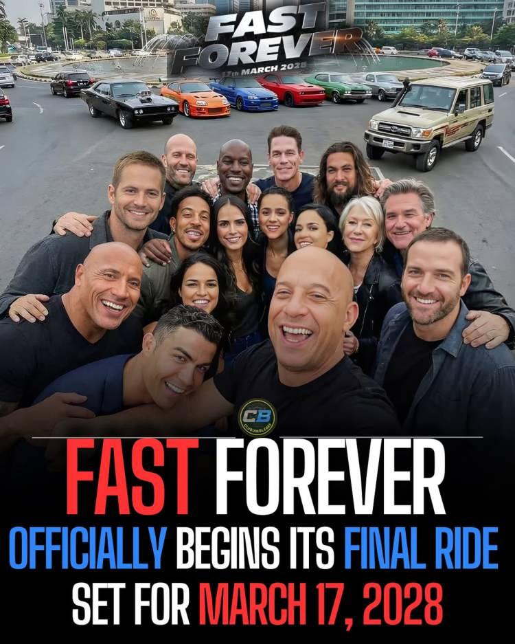 <p>'Fast Forever' filmi 17 Mart 2028'de sinemalarda g&ouml;sterime girecek.</p>

<p>&nbsp;</p>
