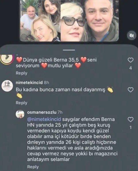 <p><span style="color:#B22222"><strong>"ONA İKİ CİHANDA DA HAKKIMI HELAL ETMEYECEĞİM"</strong></span></p>

<p>Eski patronu Berna La&ccedil;in tarafından haksız yere kapı &ouml;n&uuml;ne konulduğu belirtilen Osman Ers&ouml;zl&uuml;'n&uuml;n, <strong><em>"25 yıl yanında &ccedil;alıştım, hakkımı vermeden kovdu"</em></strong> s&ouml;zleri kamuoyunda geniş yankı uyandırmıştı.</p>
