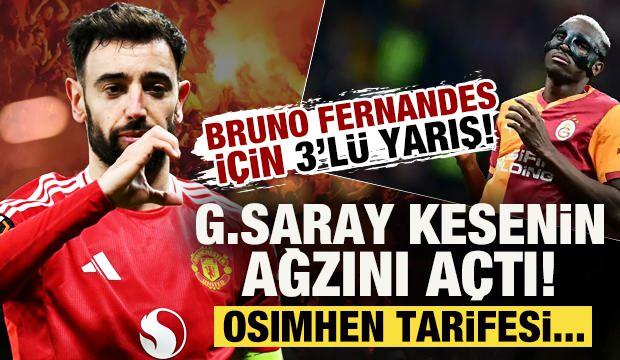 <p>Galatasaray'ın Manchester United'ın Portekizli yıldızı Bruno Fernandes'i kadrosuna katmak i&ccedil;in dev bir b&uuml;t&ccedil;eyi g&ouml;zden &ccedil;ıkardığı &ouml;ne s&uuml;r&uuml;ld&uuml;.</p>
