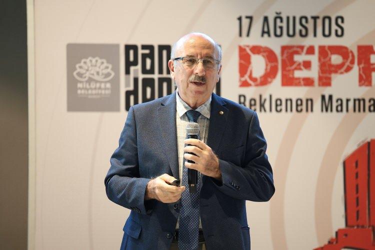 <div>"D&Ouml;V&Uuml;NEREK ZAMAN KAYBETTİK"</div>

<div>A&ccedil;ılışın ardından Nil&uuml;fer Belediyesi Afet İşleri ve Risk Y&ouml;netimi M&uuml;d&uuml;r&uuml; Erdin&ccedil; &Ccedil;amkerten moderat&ouml;rl&uuml;ğ&uuml;nde Jeoloji M&uuml;hendisi Prof. Dr. Okan T&uuml;ys&uuml;z ile s&ouml;yleşi ger&ccedil;ekleştirildi. T&uuml;ys&uuml;z, T&uuml;rkiye'nin deprem ge&ccedil;mişini, Marmara b&ouml;lgesini bekleyen tehlikeleri ve &ouml;zellikle Bursa'nın depremsellik riskini verilerle ve haritalarla anlattı.</div>
