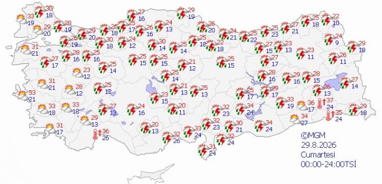 <p>Kuzey Afrika k&ouml;kenli bir akış ve y&uuml;ksek basıncın var olduğunu, bunun da sıcaklıkları bu hafta artırdığını belirten Tek, "Hafta sonundan itibaren devam eden Kuzey Afrikalı akışlar, bug&uuml;nden itibaren tam Kuzey Afrika k&ouml;kenli olmamakla birlikte Akdeniz &uuml;zerinden bir paralel akışa, normal enlemsel değerlerle bir akışa d&ouml;n&uuml;şt&uuml;. &Ouml;zellikle perşembeden itibaren kuzeyden gelen nispeten serin hava, kuzey b&ouml;lgeleri rahatlatacak." ifadelerini kullandı.</p>

<p>&nbsp;</p>
