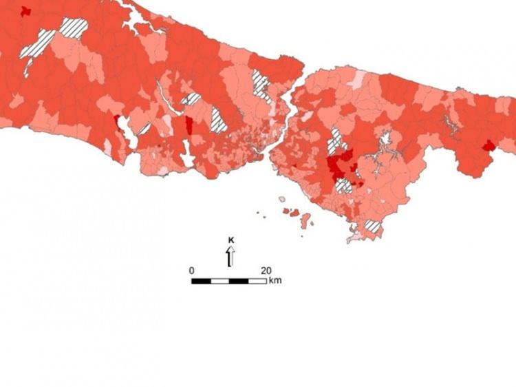 <p>Bu oran Bağcılar&rsquo;da y&uuml;zde 8,34, K&uuml;&ccedil;&uuml;k&ccedil;ekmece'de 7,8, Fatih'te 5,65, Esenyurt'ta 5,03.</p>

<p>&nbsp;</p>

