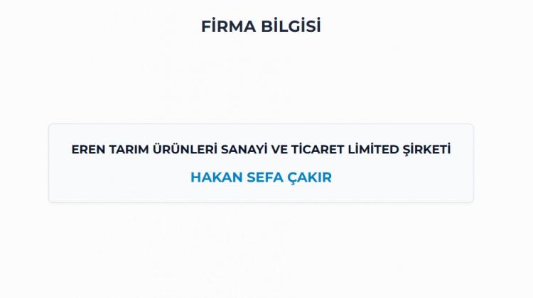 <p><span style="color:#B22222"><strong>URAY / MERSİN -</strong></span></p>

<p><strong>EREN TARIM &Uuml;RN. SAN. TİC. LTD. ŞTİ.</strong></p>
