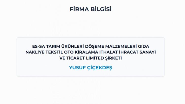 <p><span style="color:#B22222"><strong>Y&Uuml;REĞİR / ADANA - </strong></span></p>

<p><strong>ESSA TARIM &Uuml;R&Uuml;NLERİ SAN.TİC.LTD.ŞTİ.</strong></p>
