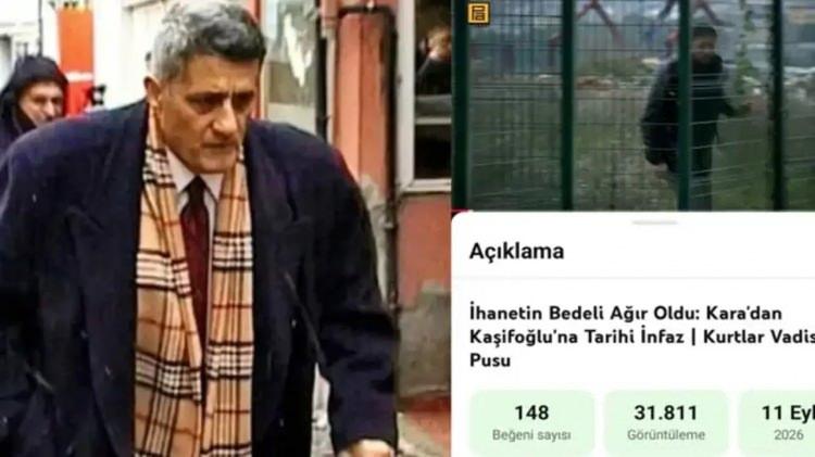 <p>&Ouml;te yandan Kurtlar Vadisi Pusu'nun Youtube hesabında tepki &ccedil;eken bir i&ccedil;erik paylaşıldığı g&ouml;r&uuml;ld&uuml;. Kozinoğlu'nun mezarının a&ccedil;ıldığı g&uuml;nlerde, hesaptan 'Kaşifoğlu' karakterinin &ouml;ld&uuml;r&uuml;ld&uuml;ğ&uuml; sahne 'İhanetin bedeli ağır oldu. Kaşifoğlu'na tarihi infaz' ifadeleriyle paylaşıldı. S&ouml;z konusu paylaşımın kısa s&uuml;re i&ccedil;inde kaldırılması ise dikkat &ccedil;ekti.</p>
