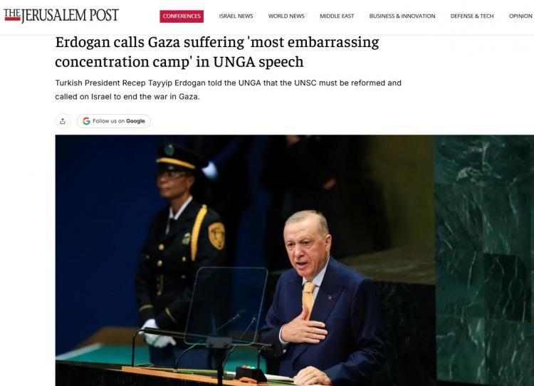 <p><strong>JERUSALEM (İSRAİL):</strong></p>

<p>Erdoğan, BM Genel Kurulu'ndaki konuşmasında Gazze'deki acıları 'en utan&ccedil; verici toplama kampı' olarak nitelendirdi.</p>
