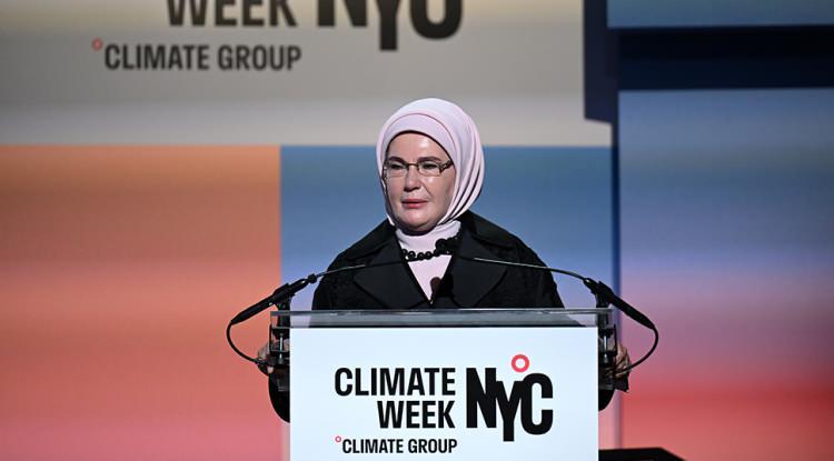 Emine Erdoğan, New York İklim Haftası a&ccedil;ılışında konuştu