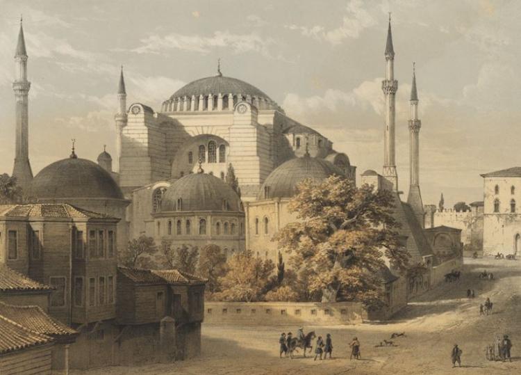 Sultan Abd&uuml;laziz'in emriyle getirilmişti! Ressam Fossati'nin gizleyemediği Ayasofya hayranlığı