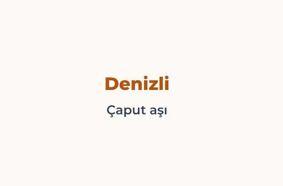 <p><span style="color:#B22222"><strong>DENİZLİ</strong></span></p>

<p><span style="color:#B22222"><strong>&Ccedil;APUT AŞI</strong></span></p>
