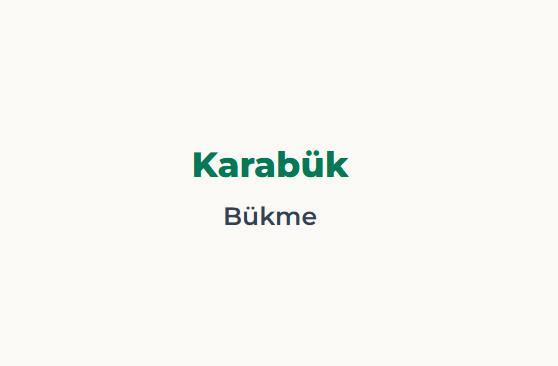 <p><span style="color:#B22222"><strong>KARAB&Uuml;K&nbsp;</strong></span></p>

<p>&nbsp;</p>
