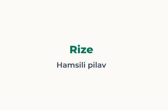 <p><strong><span style="color:#B22222">RİZE&nbsp;</span></strong></p>

<p>Balık + pilav kombinasyonu ciddi şekilde b&ouml;l&uuml;c&uuml;</p>
