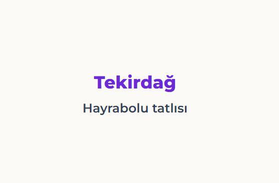<p><span style="color:#B22222"><strong>TEKİRDAĞ&nbsp;</strong></span></p>

<p>Peynirli tatlı fikri ve şerbeti herkese hitap etmiyor</p>
