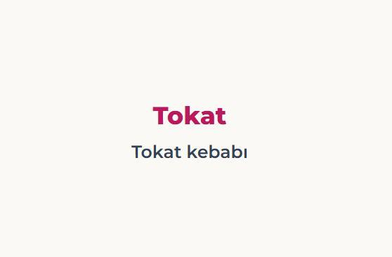 <p><span style="color:#B22222"><strong>TOKAT&nbsp;</strong></span></p>

<p>&Ccedil;ok sayıda sebze ve etin aynı şişte birleşmesi</p>

