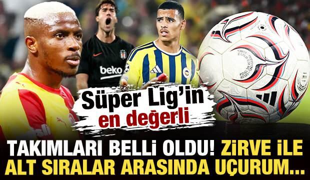 <p>S&uuml;per Lig'de yapılan yeni g&uuml;ncelleme ile birlikte en değerli takımlar sıralaması da yeniden g&uuml;ncellendi.</p>
