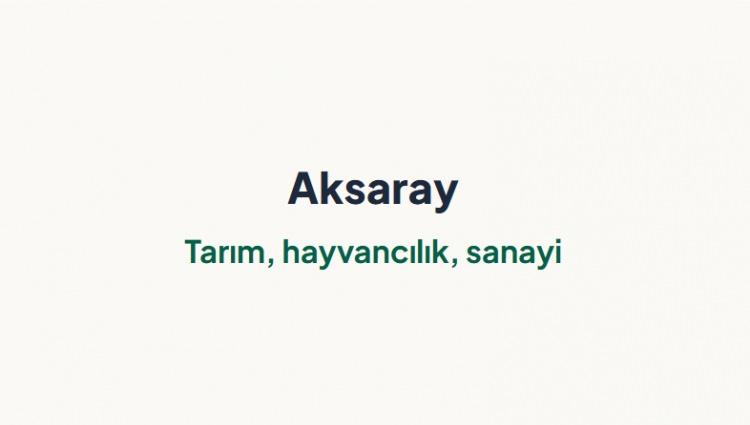 <p><span style="color:#B22222"><strong>AKSARAY&nbsp;</strong></span></p>
