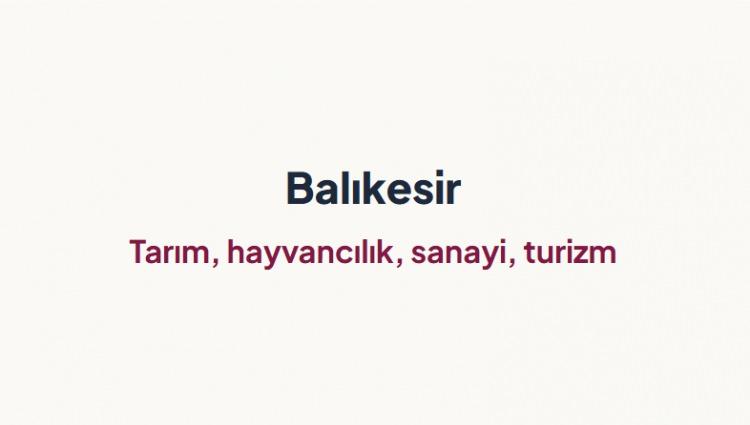<p><span style="color:#B22222"><strong>BALIKESİR&nbsp;</strong></span></p>
