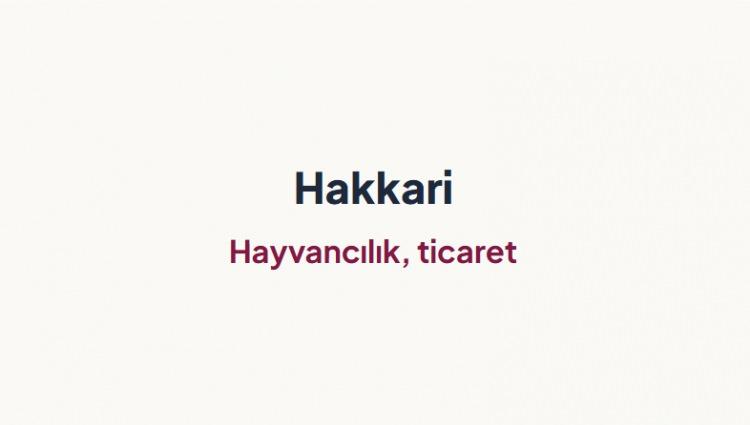 <p><span style="color:#B22222"><strong>HAKKARİ&nbsp;</strong></span></p>
