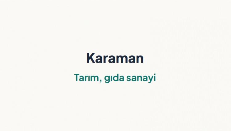 <p><span style="color:#B22222"><strong>KARAMAN&nbsp;</strong></span></p>
