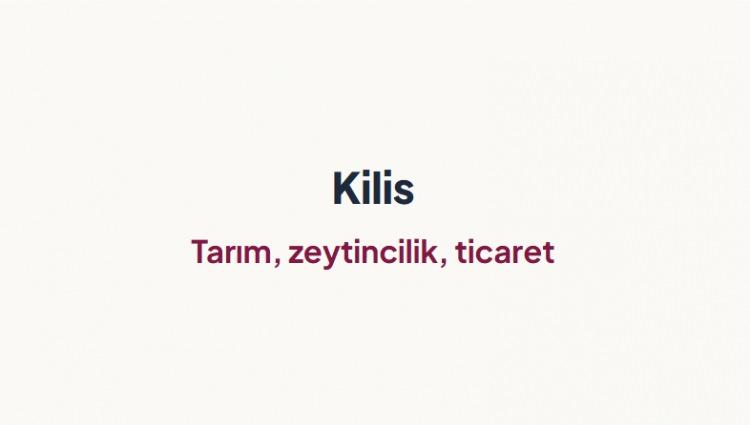 <p><span style="color:#B22222"><strong>KİLİS&nbsp;</strong></span></p>
