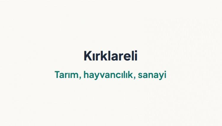 <p><span style="color:#B22222"><strong>KIRKLARELİ&nbsp;</strong></span></p>
