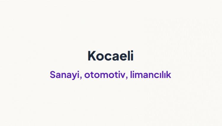 <p><span style="color:#B22222"><strong>KOCAELİ&nbsp;</strong></span></p>
