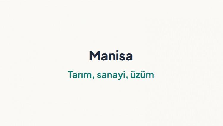 <p><span style="color:#B22222"><strong>MANİSA&nbsp;</strong></span></p>
