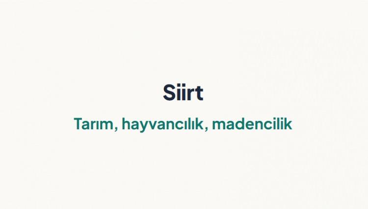 <p><span style="color:#B22222"><strong>SİİRT&nbsp;</strong></span></p>
