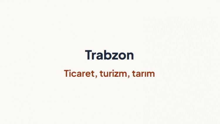 <p><span style="color:#B22222"><strong>TRABZON&nbsp;</strong></span></p>
