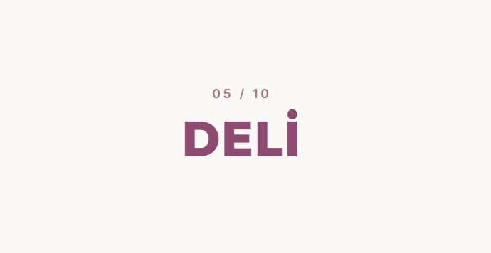 <p><strong>DELİ&nbsp;</strong></p>
