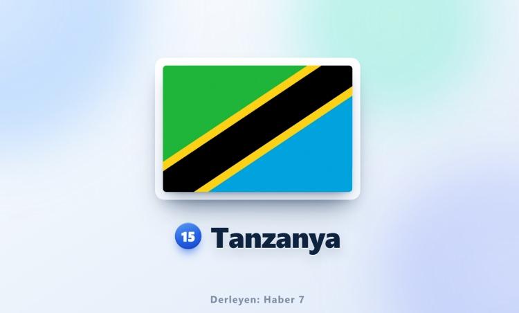 <p><span style="color:#B22222"><strong>15)&nbsp; TANZANYA</strong></span></p>
