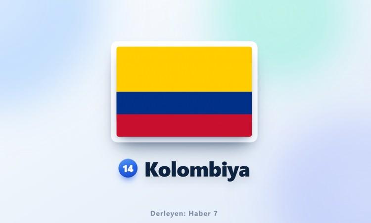 <p><span style="color:#B22222"><strong>14)&nbsp; KOLOMBİYA</strong></span></p>
