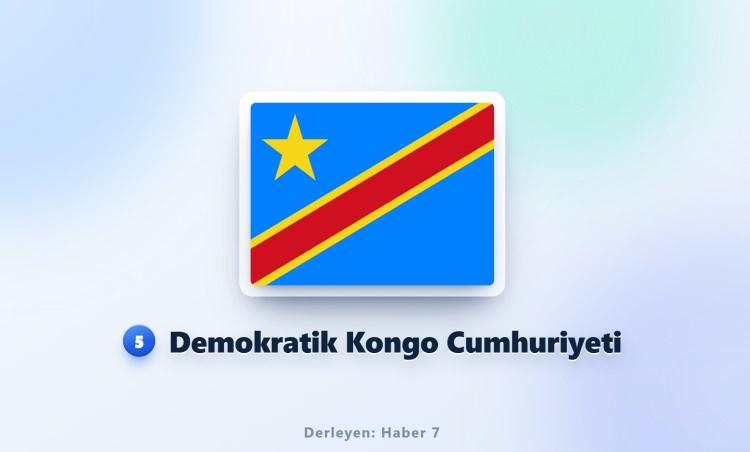 <p><span style="color:#B22222"><strong>5:)&nbsp; DEMOKRATİK KONGO CUMHURİYETİ</strong></span></p>
