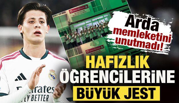 <p>Real Madrid forması giyen milli futbolcu Arda G&uuml;ler, memleketi Bolu'da hafızlık eğitimi alan &ccedil;ocuklara yaptığı jest ile takdir topladı.</p>
