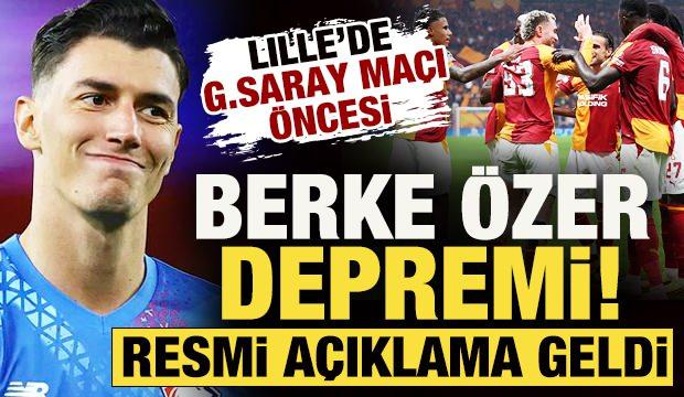 <p>Şampiyonlar Ligi'nde &ccedil;arşamba g&uuml;n&uuml; Galatasaray ile karşılaşacak Lille'de m&uuml;cadele &ouml;ncesi Berke &Ouml;zer, takımının ligde Brest ile 1-1 berabere kaldığı ma&ccedil;ta forma giymedi.&nbsp;</p>
