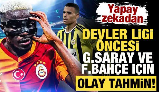 <p>Şampiyonlar Ligi'nde Galatasaray'ın Barcelona, Fenerbah&ccedil;e'nin ise Aston Villa ile oynayacağı ma&ccedil;lar &ouml;ncesinde yapay zekanın tahminleri belli oldu.</p>

<p>&nbsp;</p>
