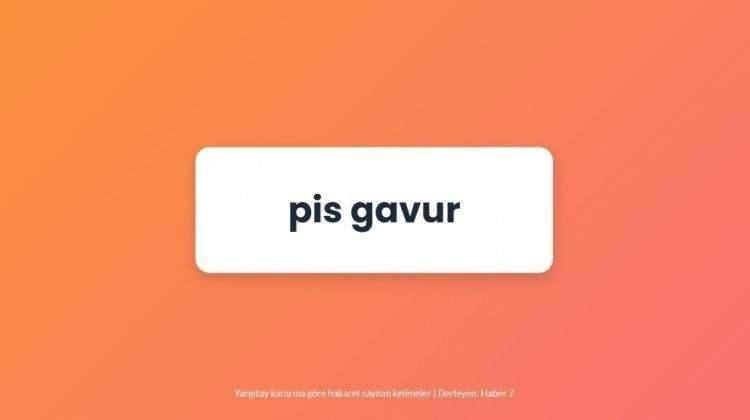 <p><span style="color:#B22222"><strong>PİS GAVUR</strong></span></p>
