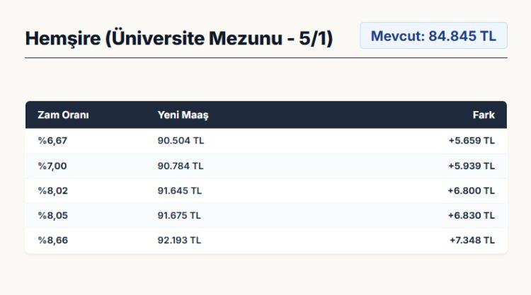 <p><strong>HEMŞİRE (&Uuml;NİVERSİTE MEZUNU - 5/1)</strong></p>
