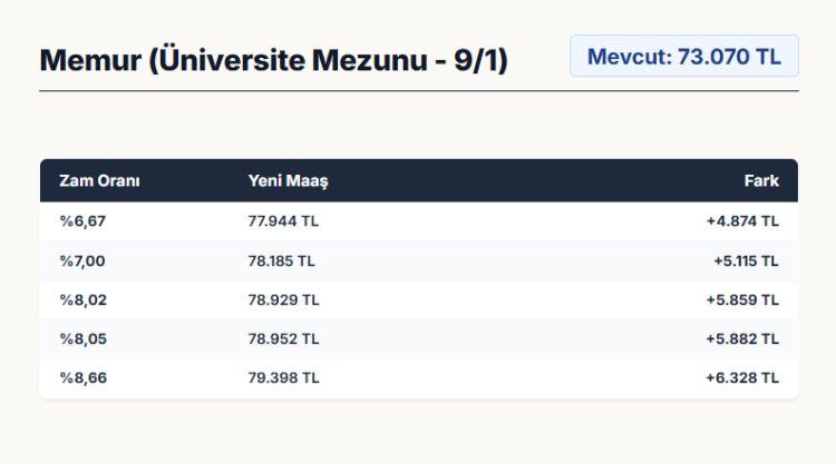 <p><strong>MEMUR (&Uuml;NİVERSİTE MEZUNU - 9/1)&nbsp;</strong></p>
