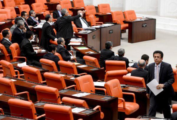 CHP, &Ouml;zelleştirme İdaresi'nin uygulamaları hakkındaki meclis araştırması a&ccedil;ılması y&ouml;n&uuml;ndeki &ouml;nergesinin g&ouml;r&uuml;ş&uuml;lmesinde gergin anlar yaşandı.

TBMM Başkan Vekili Sadık Yakut'un y&uuml;r&uuml;tt&uuml;ğ&uuml; oturumda, s&ouml;z alan CHP'li Develi, &Ouml;zelleştirme İdaresi Başkanlığı'nın, T&uuml;rkiye'nin b&uuml;t&uuml;n değerlerini peşkeş &ccedil;ekercesine sattığını ifade ederek, bazı belgeler g&ouml;sterdi.