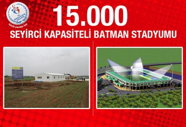 <p><strong>Batman Stadyumu: </strong>Bu yılın hemen başında ihalesine çıkılan Batman Stadyumu 15 bin seyirci kapasitesine sahip olacak. Çalışmalarına başlanan stadyumun en kısa zamanda Batmanlı sporseverlerin hizmetine açılması hedefleniyor.</p>
