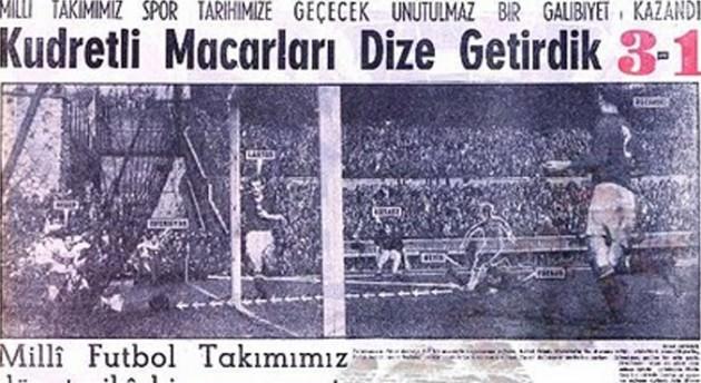 Türkiye 3-1 Macaristan:  Dönemin en güçlü takımlarından biri olan Puskas'lı Macaristan'ı 19 Şubat 1956'ta Mithatpaşa'da ağırlayan Türkiye, rakibini Lefter'in biri penaltıdan olmak üzere 2 ve Metin Oktay'ın golleriyle 3-1 yenerek unutulmaz maçlarına bir yenisini eklemişti.