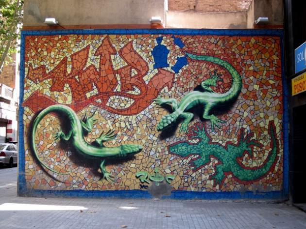 Sokak sanatında farklı &ouml;rnekler...